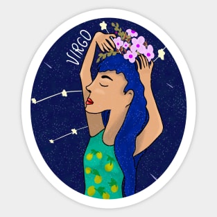 Virgo girl Sticker